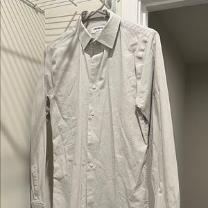 Express Men's Light Gray Button Down Shirt